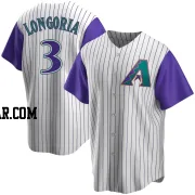 Evan Longoria Men's Arizona Diamondbacks Cream/Purple Replica Alternate Cooperstown Collection Jersey