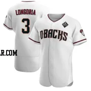 Evan Longoria Men's Arizona Diamondbacks White Authentic Crimson Home 2023 World Series Jersey