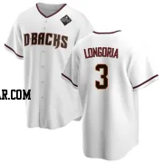 Evan Longoria Men's Arizona Diamondbacks White Replica Home 2023 World Series Jersey