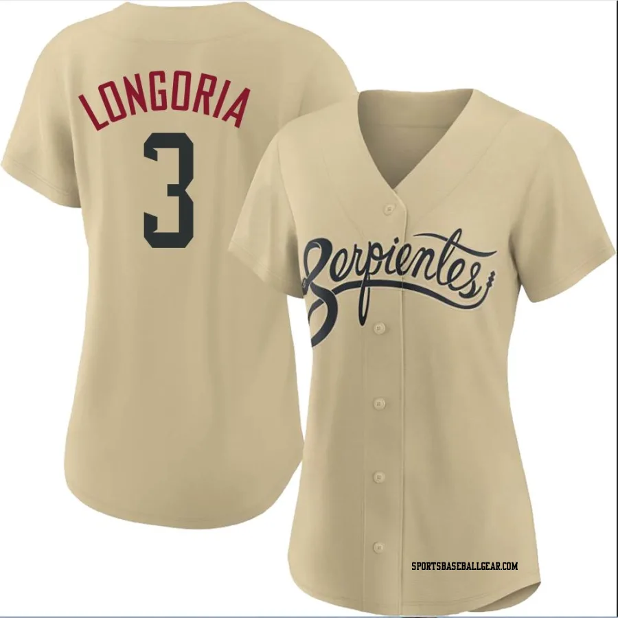 Evan Longoria Women's Arizona Diamondbacks Gold Authentic 2021 City Connect Cool Base Jersey