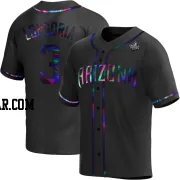 Evan Longoria Youth Arizona Diamondbacks Black Holographic Replica Alternate 2023 World Series Jersey