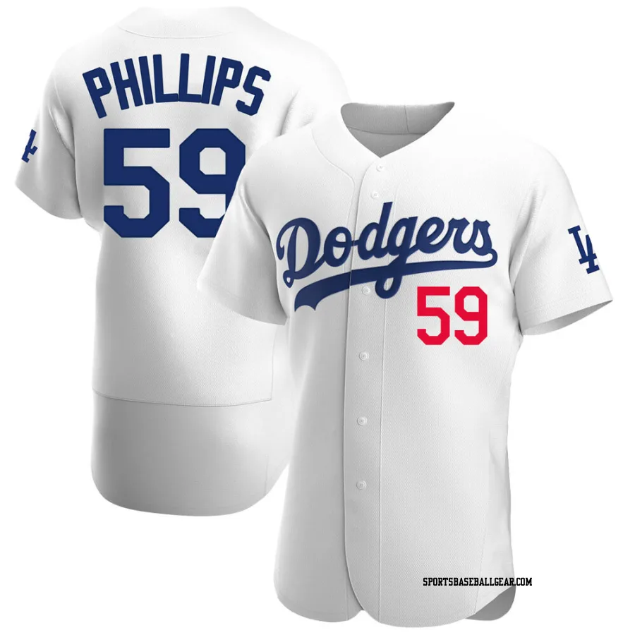 Evan Phillips Men's Los Angeles Dodgers White Authentic Home Jersey