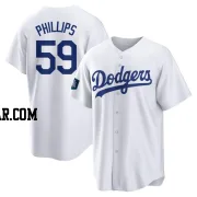 Evan Phillips Men's Los Angeles Dodgers White Replica 2024 World Tour Seoul Series Home Jersey