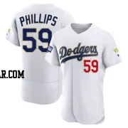 Evan Phillips Men's Los Angeles Dodgers White/Gold Authentic 2021 Gold Program Player Jersey