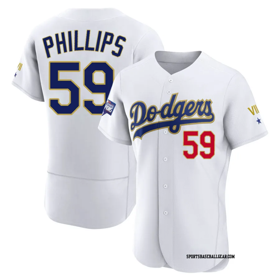 Evan Phillips Men's Los Angeles Dodgers White/Gold Authentic 2021 Gold Program Player Jersey