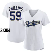 Evan Phillips Women's Los Angeles Dodgers White/Gold Authentic 2021 Gold Program Player Jersey