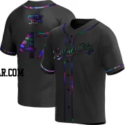 Evan Sisk Men's Kansas City Royals Black Holographic Replica Alternate Jersey