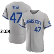 Evan Sisk Men's Kansas City Royals Gray Authentic 2022 Road Jersey