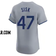 Evan Sisk Men's Kansas City Royals Gray Elite Road Jersey