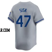 Evan Sisk Men's Kansas City Royals Gray Limited Away Jersey