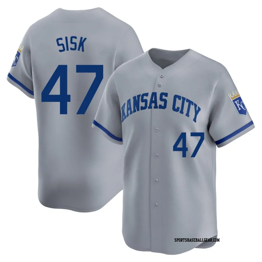 Evan Sisk Men's Kansas City Royals Gray Limited Away Jersey