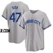 Evan Sisk Men's Kansas City Royals Gray Replica 2022 Road Jersey