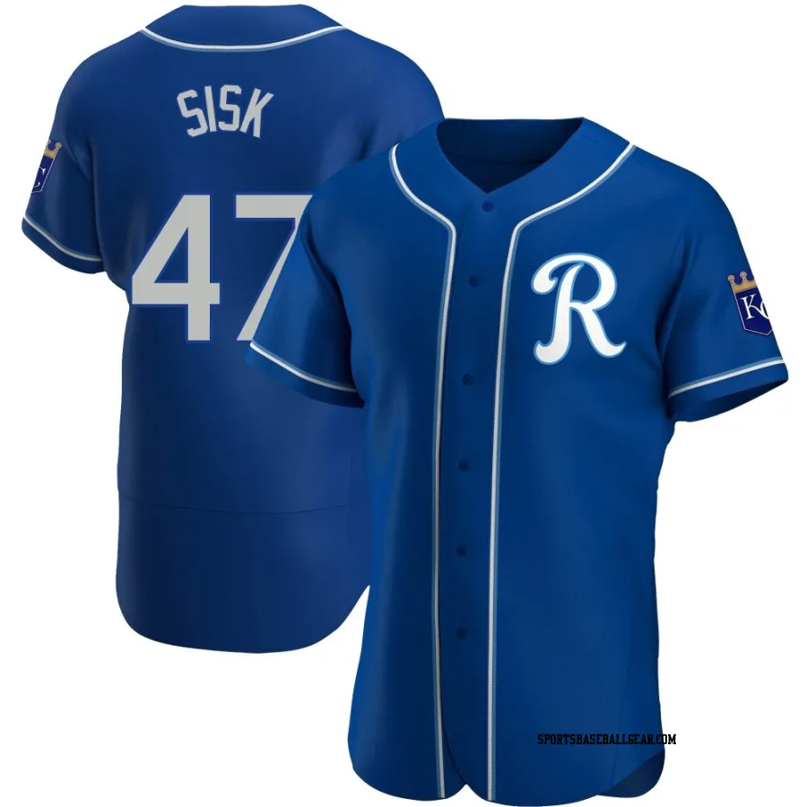 Evan Sisk Men's Kansas City Royals Royal Authentic Alternate Jersey