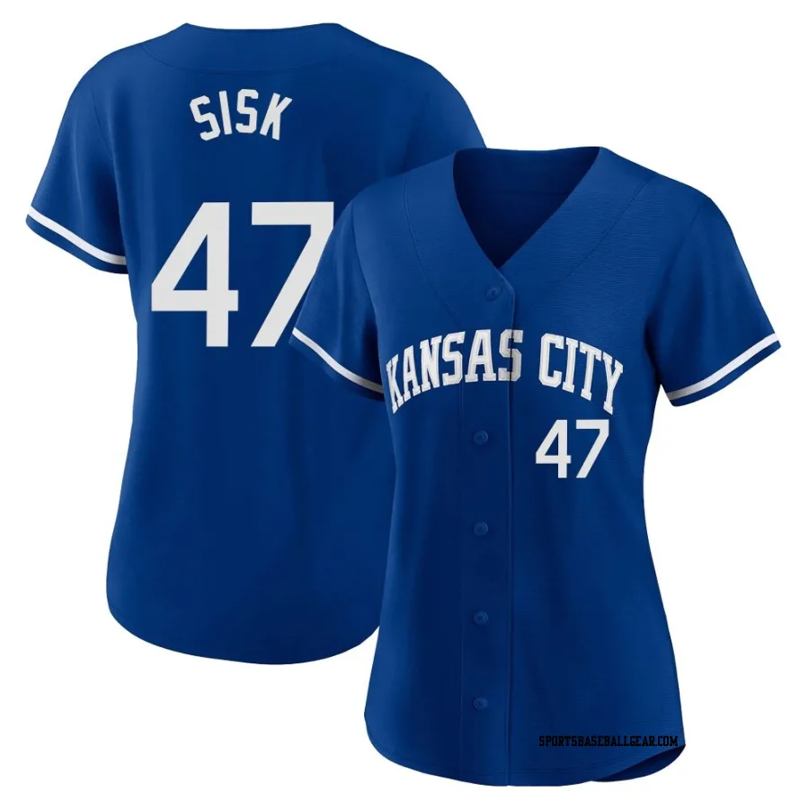 Evan Sisk Men's Kansas City Royals Royal Replica 2022 Alternate Jersey