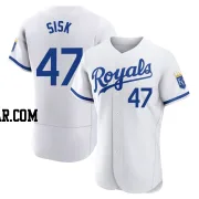 Evan Sisk Men's Kansas City Royals White Authentic 2022 Home Jersey