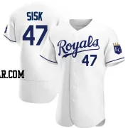 Evan Sisk Men's Kansas City Royals White Authentic Home Jersey