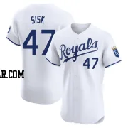 Evan Sisk Men's Kansas City Royals White Elite Home Jersey