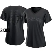 Evan Sisk Women's Kansas City Royals Black Replica Pitch Fashion Jersey