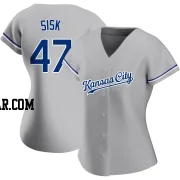 Evan Sisk Women's Kansas City Royals Gray Authentic Road Jersey