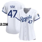 Evan Sisk Women's Kansas City Royals White Limited Home Jersey