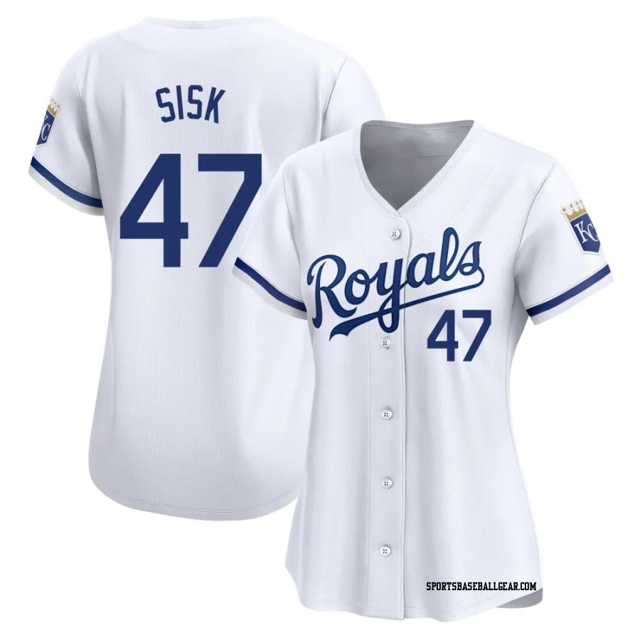 Evan Sisk Women's Kansas City Royals White Limited Home Jersey