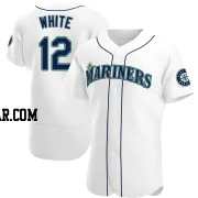 Evan White Men's Seattle Mariners White Authentic Home Jersey