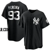 Everson Pereira Men's New York Yankees Black/White Replica Jersey