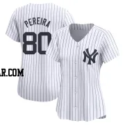 Everson Pereira Women's New York Yankees White Limited Yankee Home Jersey