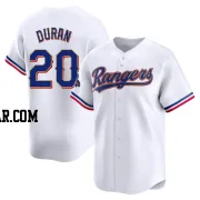 Ezequiel Duran Men's Texas Rangers Gold Limited White 2024 Collection Jersey