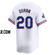 Ezequiel Duran Men's Texas Rangers Gold Limited White 2024 Collection Jersey