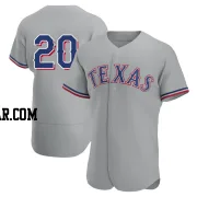 Ezequiel Duran Men's Texas Rangers Gray Authentic Road Jersey