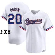 Ezequiel Duran Youth Texas Rangers Gold Limited White 2024 Collection Jersey