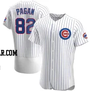 Ezequiel Pagan Men's Chicago Cubs White Authentic Home Jersey