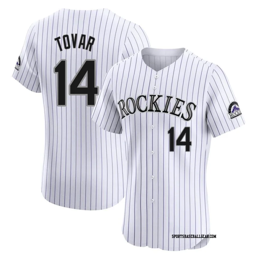 Ezequiel Tovar Men's Colorado Rockies White Elite Home Jersey