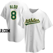 Felipe Alou Men's Oakland Athletics White Replica Home Jersey