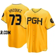 Felipe Vazquez Men's Pittsburgh Pirates Gold Replica 2023 City Connect Jersey