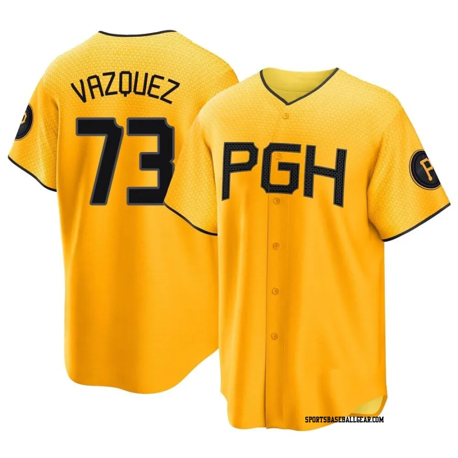 Felipe Vazquez Men's Pittsburgh Pirates Gold Replica 2023 City Connect Jersey