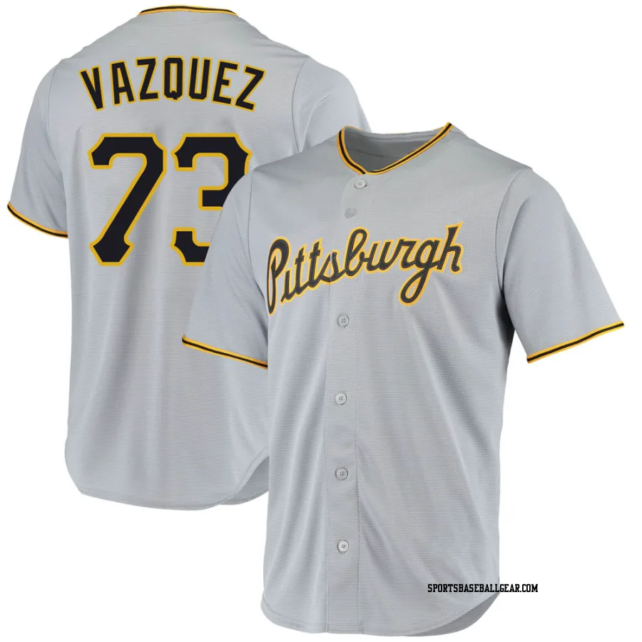 Felipe Vazquez Men's Pittsburgh Pirates Gray Replica Road Jersey