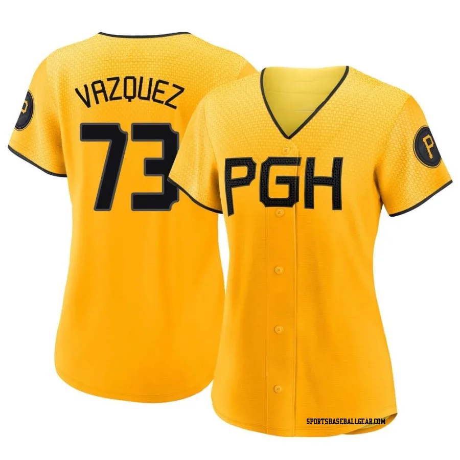 Felipe Vazquez Women's Pittsburgh Pirates Gold Replica 2023 City Connect Jersey