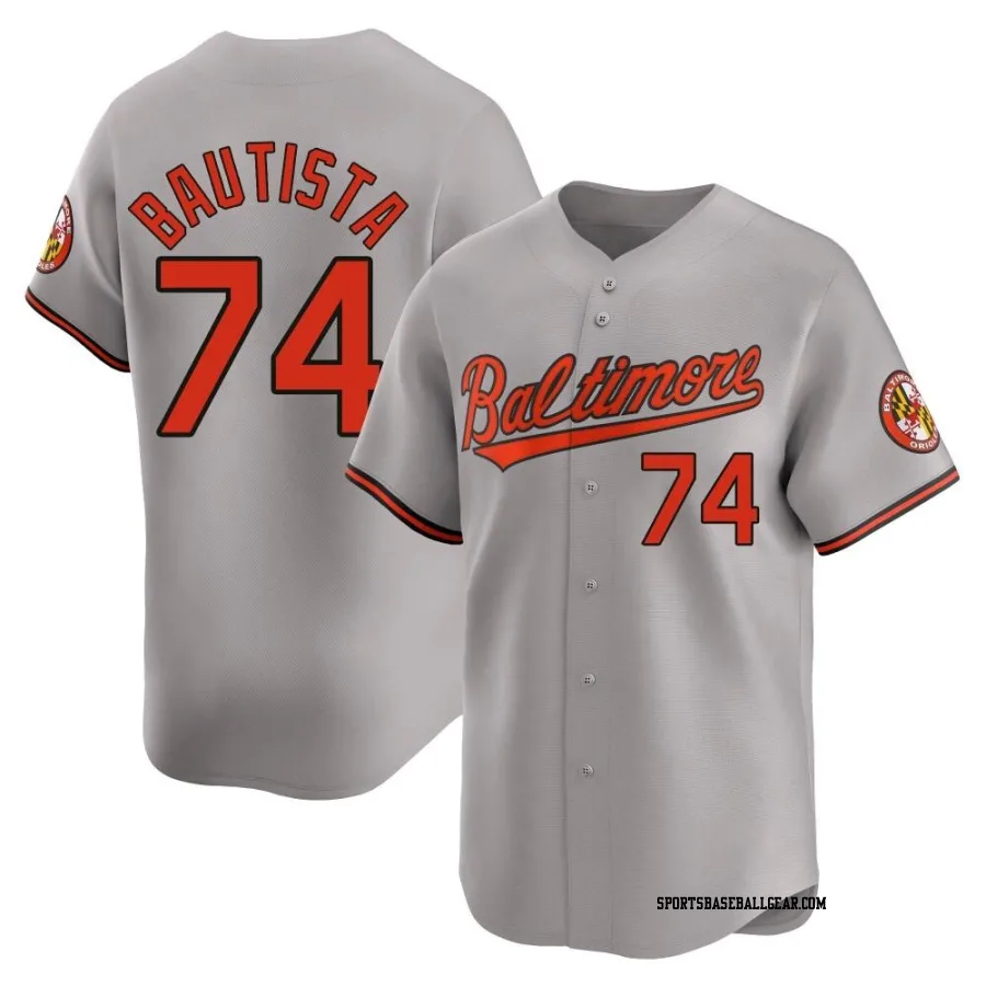 Felix Bautista Men's Baltimore Orioles Gray Limited Road Jersey