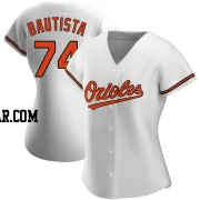 Felix Bautista Women's Baltimore Orioles White Authentic Home Jersey