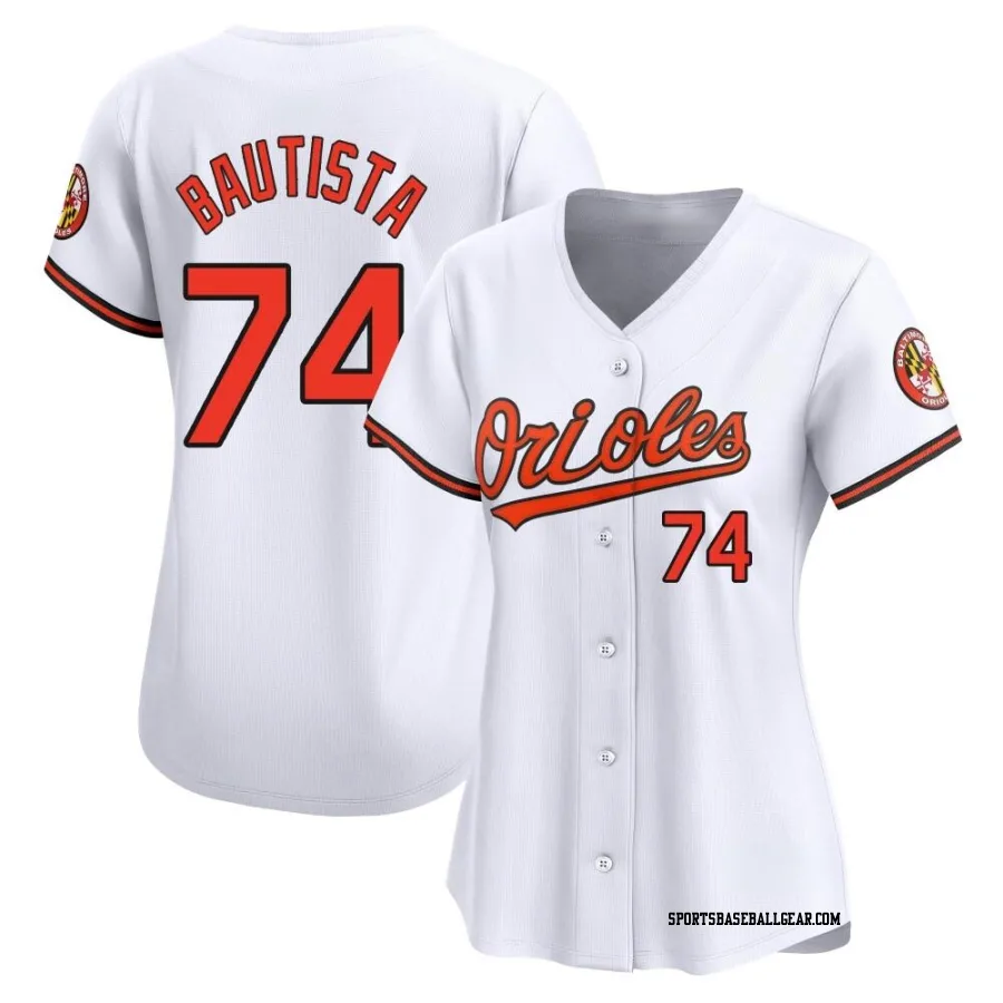 Felix Bautista Women's Baltimore Orioles White Limited Home Jersey