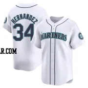 Felix Hernandez Men's Seattle Mariners White Limited Home Jersey