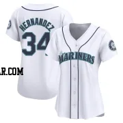 Felix Hernandez Women's Seattle Mariners White Limited Home Jersey