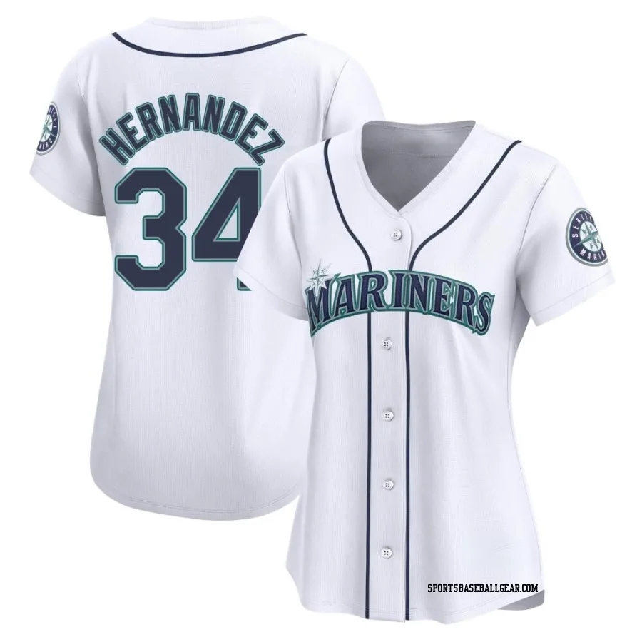 Felix Hernandez Women's Seattle Mariners White Limited Home Jersey