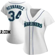 Felix Hernandez Women's Seattle Mariners White Replica Home Jersey