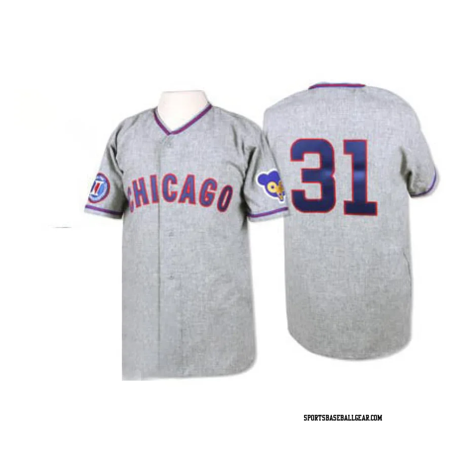 Fergie Jenkins Men's Chicago Cubs Grey Authentic 1968 Throwback Jersey