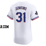 Ferguson Jenkins Men's Texas Rangers Gold Elite White 2024 Collection Jersey