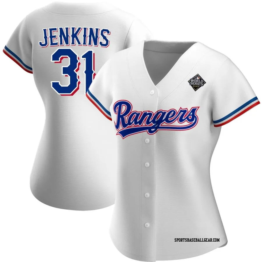 Ferguson Jenkins Women's Texas Rangers White Authentic Home 2023 World Series Jersey