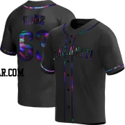 Fernando Cruz Men's Cincinnati Reds Black Holographic Replica Alternate Jersey